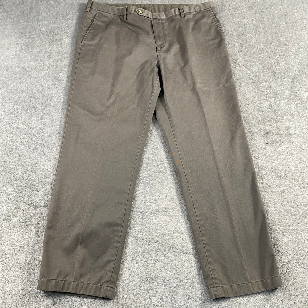 Jos. A. Bank Chino Pants‎ Mens 38x29 Olive Brown Traveler Tailored Fit Cotton